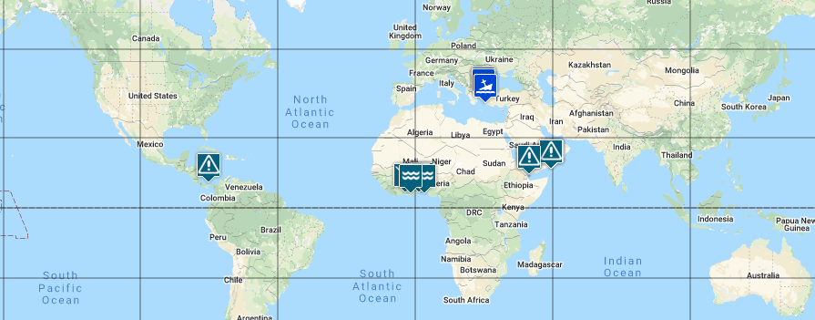 Weekly Maritime Incidents Map