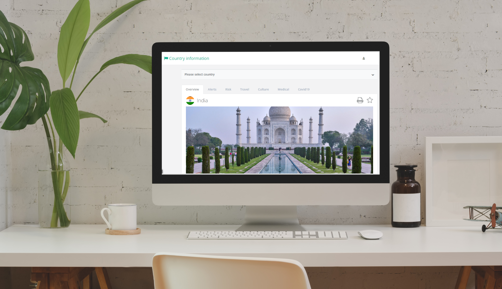 Country Information on travel risk portal