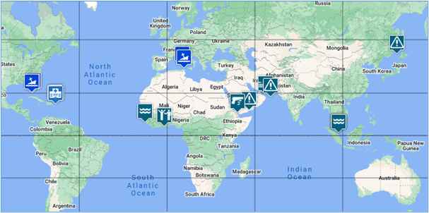 Maritime Incident Map 15th - 21st November 2022