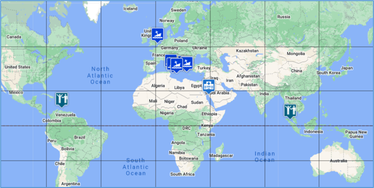 Maritime incident map 23.08.22