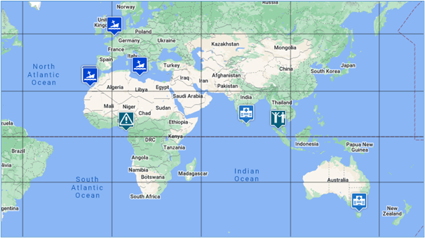 Maritime incident map